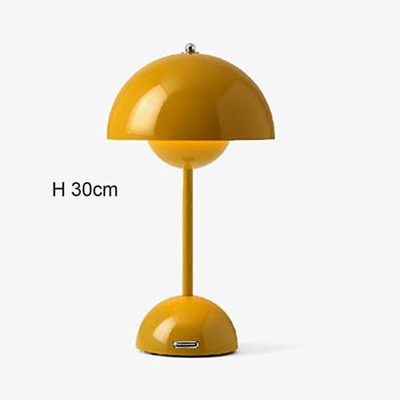 Sjampinjong Blomsterknopp Oppladbare Led-bordlamper Skrivebord Natt For Soverom Spisestue Touch Nattlys Enkel Moderne Dekorasjon rechargeable yellow