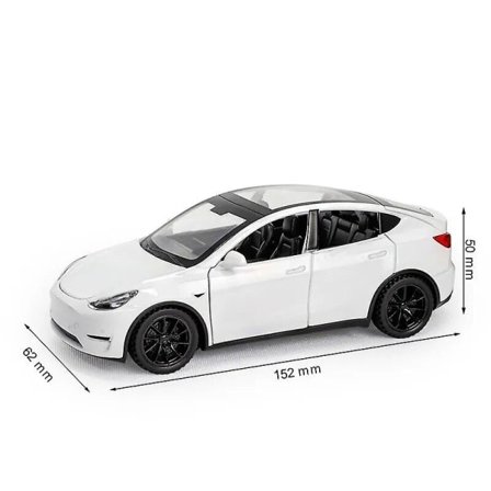 1/32 Tesla Model Y Suv Leluauton Diecast Metalli Miniatyyri Ääni & Valo Veto Takaisin 1:32 Kokoelma Lahja Pojalle Lapselle Tesla Model Y