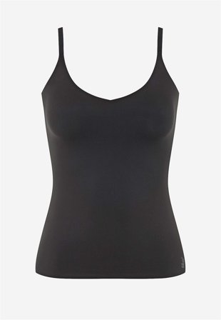 Sloggi - Sömlöst linne med reglerbara axelband ZERO Feel 2.0 Spaghetti top - svart - för damer - XXL (52/54) - Cellbes