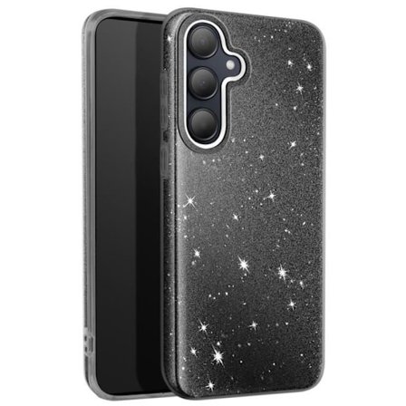 Coque - Samsung - Galaxy A35 - Silikon Ultra tunn - Paillette - Svart