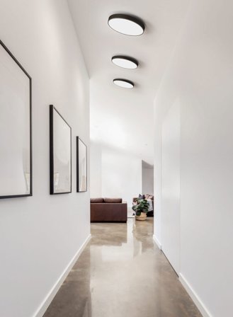 Luna taklampe Ø45 3000K - sort