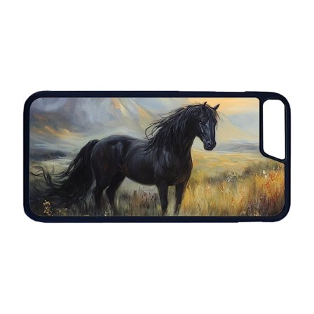 Svart Häst Oljemålning iPhone 7/iPhone 8 PLUS Mobiltelefon Skal