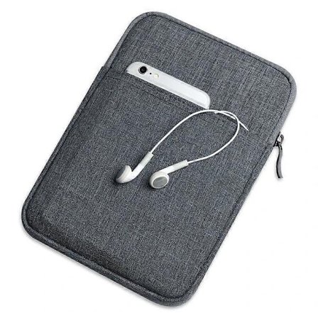 Slank Taske til 8-tommers Tablets Ærme Vandtæt Beskyttelsestaske med Lomme - Mørkegrå Multicolor Dark Grey