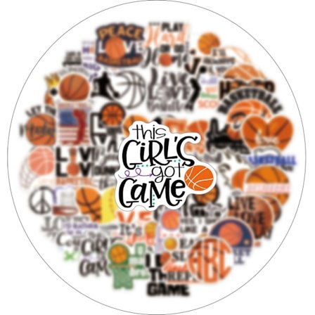 50 st basketklistermärken