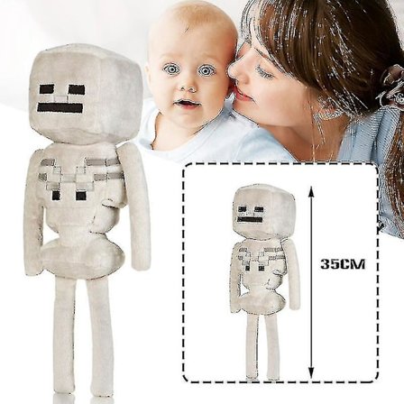 Minecraft Skelett Plyschdocka Fylld Leksak Ultra Mjuk Docka Födelsedagspresent Till Barn