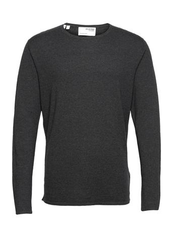 Slhrome Ls Knit Crew Neck Black Selected Homme