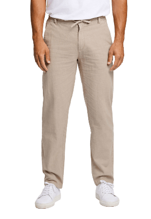 Lindbergh Linen Pants Byxor Herr Grå XXL