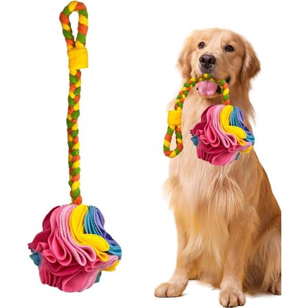 Hundesnusebold Fodersøgningslegetøj 10 cm Interaktiv Godbidsbold Mod Kedsomhed Mental Stimulation og Sanseudvikling til Tørfoder Godbidder og 