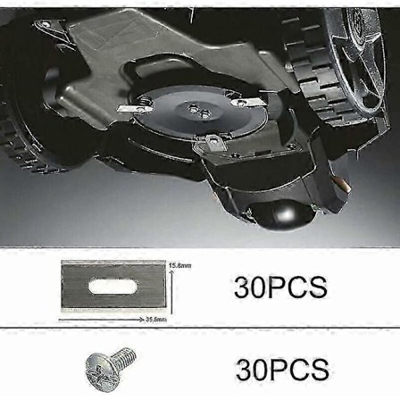 30 Pak Græsblade til Husqvarna med Dobbelt Skarp Rustfrit Stål Blad 36.518.50.65mm