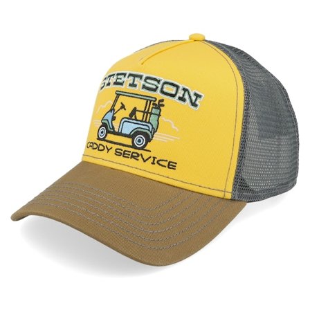 Stetson - Gelb trucker Cap - Golf Caddy Service Yellow/Brown/Black Trucker @ Hatstore