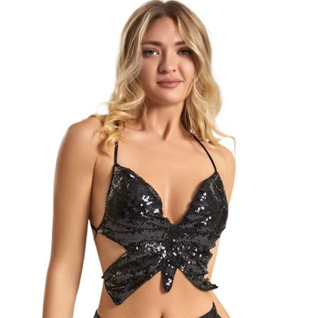 Belly Dance BH Performance Topp SVART