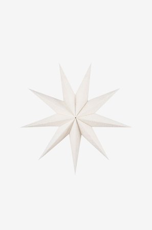 Globen Lighting - Julestjerne Stella Bouclé 75 - Hvid - Adventsstjerner - Fra Homeroom