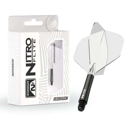 Nitro Flite - Integrated Flight and Shaft Black & Clear