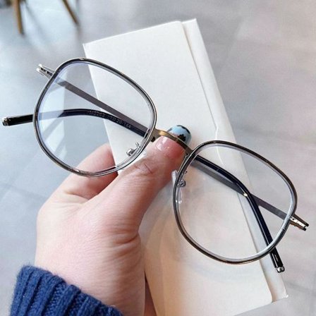 Anti-Blue Light Glasögon Överdimensionerade glasögon SILVER