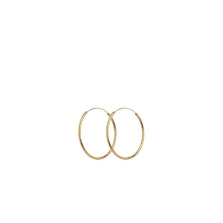 Pernille Corydon E-139 Mini Plain Hoops Earrings Gul, Dame Øreringe, Størrelse: ONE Size