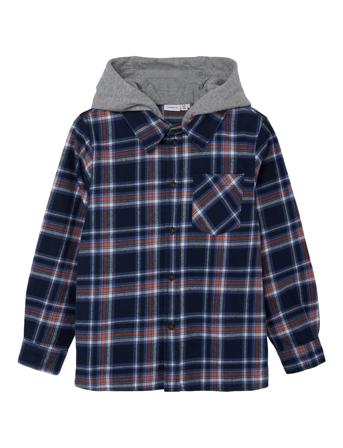 Nkmbatin Ls Shirt Hoodie Trøje Blå Name It