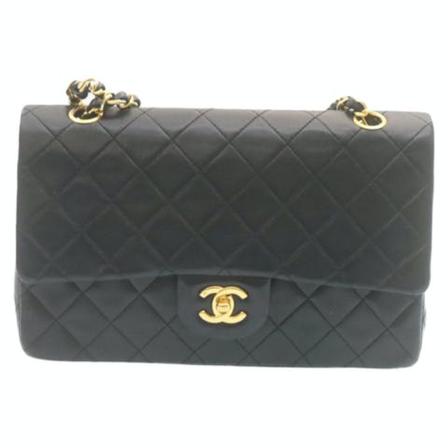 Chanel Vintage, Pre-owned Leather Flap Bag Zwart, Dames, Maat:ONE Size,leer