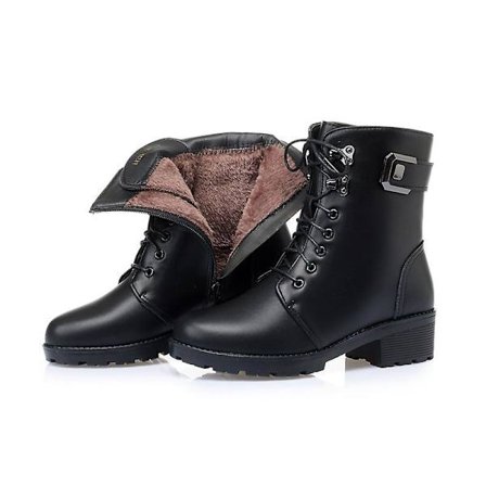 Vinterstøvler med brun pels - varme og sklisikre for kvinner