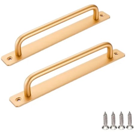 Set med 2 handtag - 128 mm aluminiumlegering Ladugårdsdörrhandtag för skåp