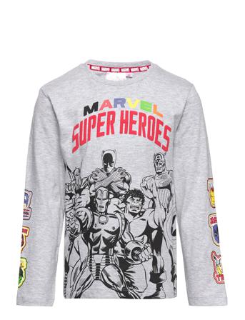 Long-Sleeved T-Shirt T-shirts Long-sleeved T-shirts Multi/mönstrad Marvel