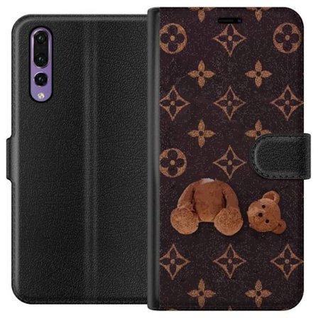 Yhteensopiva Lompakkokotelo Huawei Huawei P20 Pro Graafinen monogrammikuvio, jossa taiteellisesti muotoiltu nalle