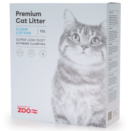 Selected by ZOO - Kattesand Clean Cotton 10L - Katt - Kattesand & kattestrø - Klumpdannende kattesand - ZOO.no