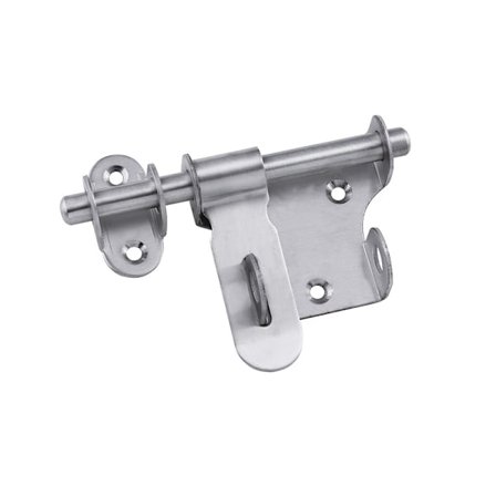 Dørlås, skyvedørslås i rustfritt stål, lås for baderom, kjøkken, skap, kjæledyrbur, holdbar tykkelse, rustfritt ståldørlås, 6 tommer