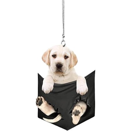 Hängande Nyckelring med Puppy-Motiv för Bakspegel i Bil