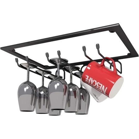 Mugghållare Vinglashållare, Underskåp Mugghållare, Hängande Vinglashållare för kök och krog 10 kg bärare