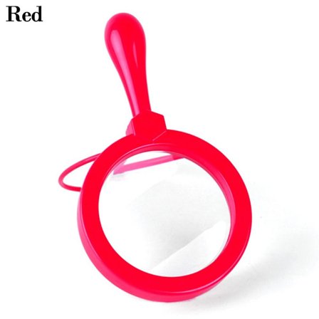 Håndholdt forstørrelsesglas 3X forstørrelse RØD