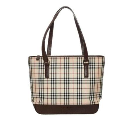 Burberry Vintage Pre-owned Coated canvas skuldertasker Brun, Dame Vintage Tasker, Størrelse: ONE Size
