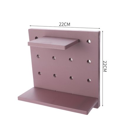 3 stk. perforerte plastpaneler, stueoppbevaring, kjøkken- og soveromsskillevegger, vegg hylle (lilla)