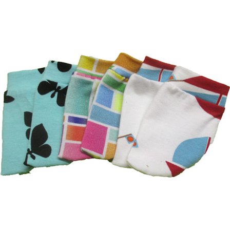 Sockor i mönstrad trikå till Baby Born+ Skrållan, dockkläder