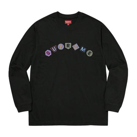 Supreme T-Shirts Sort, Herre Langærmet, Størrelse: L