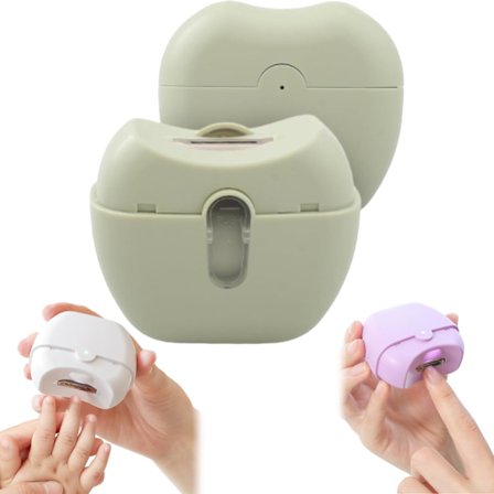 Elektrisk negleklipper med LED-lys – Automatisk negletrimmer USB for voksne