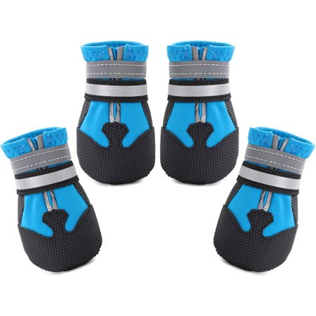 Disse vandtætte hundestøvler er velegnede til mellemstore til store hunde, og de lette potebeskyttere er ideelle til brug på kolde overflader.