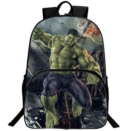 Barn Gåva Hulk Ryggsäck Student Skola Väska Seriefigur Barn Ryggsäck (FMY)