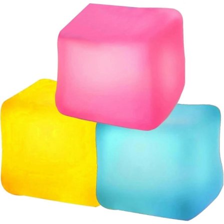 Jääkuutio Fidget-lelu, 3 Fidget-lelua Stressikuutio, Stressipallot Fidget-lelut, Neliö (Satunnainen väri) (FMY)