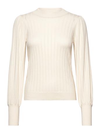 Mschleila Rachelle Ls Pullover Pullover Creme MOSS COPENHAGEN