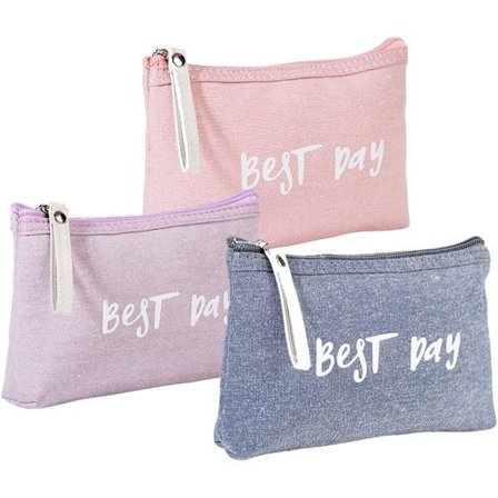 3 st kosmetiska väska, sminkväska resor, liten sminkväska, mini sminkväska, vattentät, bomull och linne (3 färger)