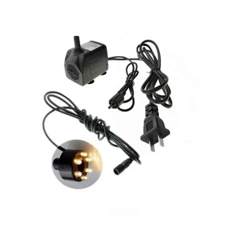 12V Gph Elektrisk Fontænepumpe 10W med 6 Varm Hvide Lys (FMY)