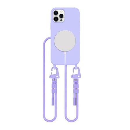 Tech-Protect MagNecklace MagSafe-etui for iPhone 12 / 12 Pro - Lavendel