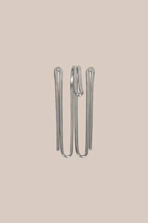 Hasta - 2 sormikoukut, 10/pakk. - Hopea - Verhotarvikkeet - - Homeroom