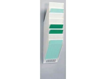 Durable FLEXIBOXX förlängt tidningsställ, ett fack, A4, 340 x 240 x 135 mm, vit - Lyreco - Kontorsmaterial > Till skrivbordet > Blankettfack och Boxar