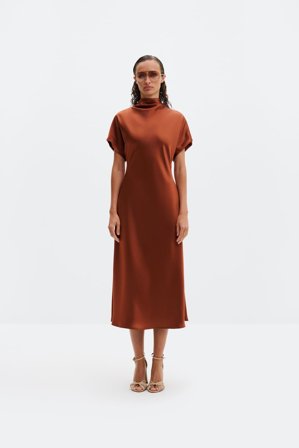 Malina - Alivia midikleid - XXS - Rust