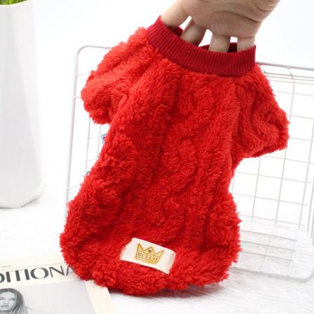 Teddy Pet Supplies Åben knap Two Leg Coat Dress Bukser Röd S