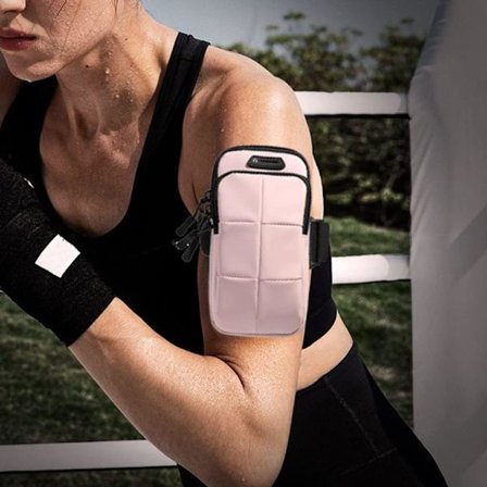 (Vaaleanpunainen)Ranneke Lompakko, Fitness Urheilurannekepidike, Säädettävä Käsivarsi