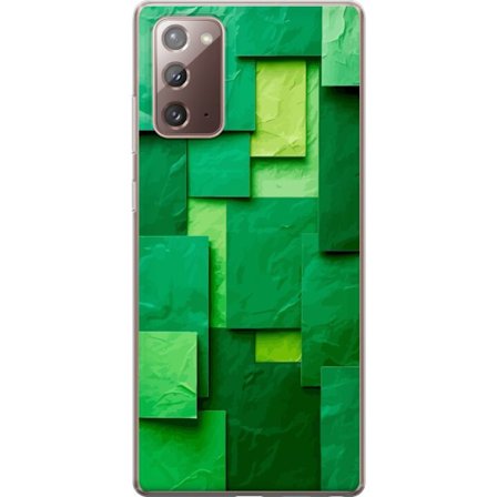 Kompatibelt Mobildeksel til Samsung Galaxy Note20 Abstrakt grønn geometrisk bakgrunn med lag og dybde i moderne minimalistisk design i ulike grønne ny