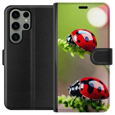 Kompatibelt Lommeboketui til Samsung Galaxy S23 Ultra Marihøne Insekt Lykke Symbol Naturmotiv Populært Grafisk Motiv Dekorasjon Sommer Tur