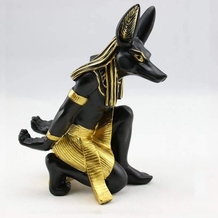 Koti sisustus koriste-esine figuriini luova viiniräkki kalusteet Anubis Jumala hartsi retro koristeet toimistoon työpöydälle, 13 * 18 cm